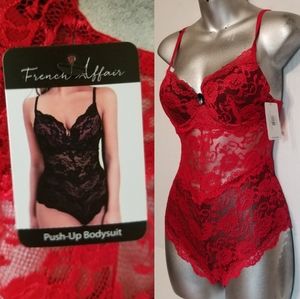 French Affair  Chef D'Oeuvre Lace Bodysuit Lengeri